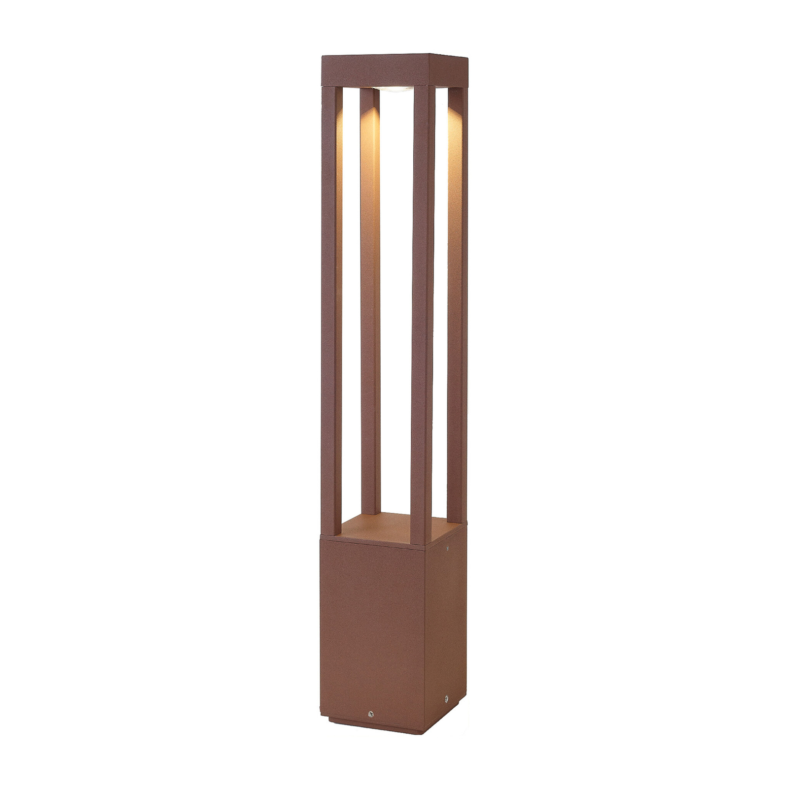 Agra LED path light, brown, aluminium, height 65 cm