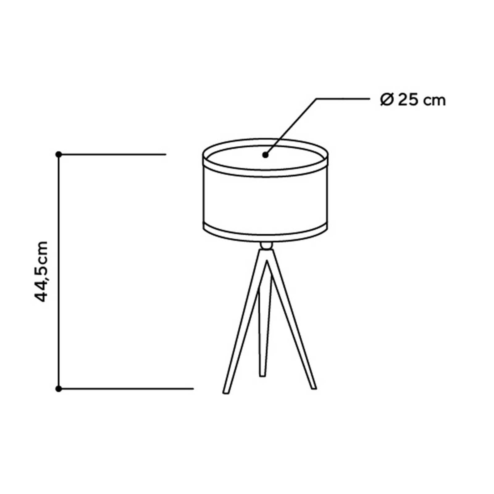 ALMUT 2610 lampa stołowa, siano z płatkami róży