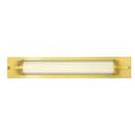 LED-Wandlampe Frida, Glas, weiß/gold, röhrenförmig