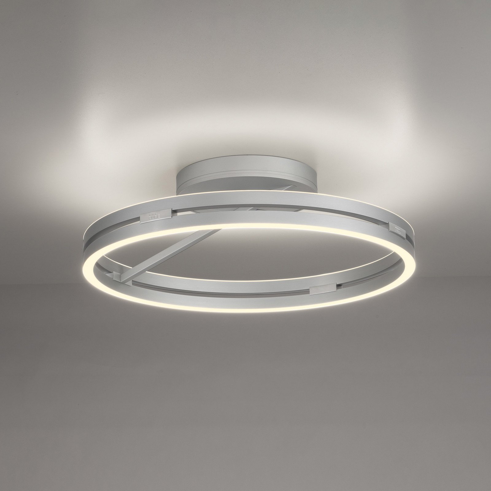 PURE plafonieră LED Loop aluminiu metal Ø 60 cm CCT - Camera de zi / sufragerie - Modern