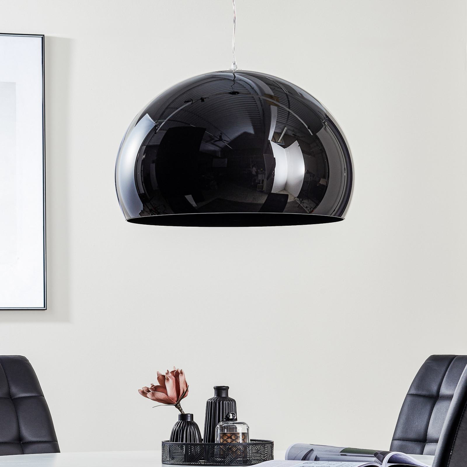 Kartell FL/Y - LED-Pendellampe, schwarz glänzend