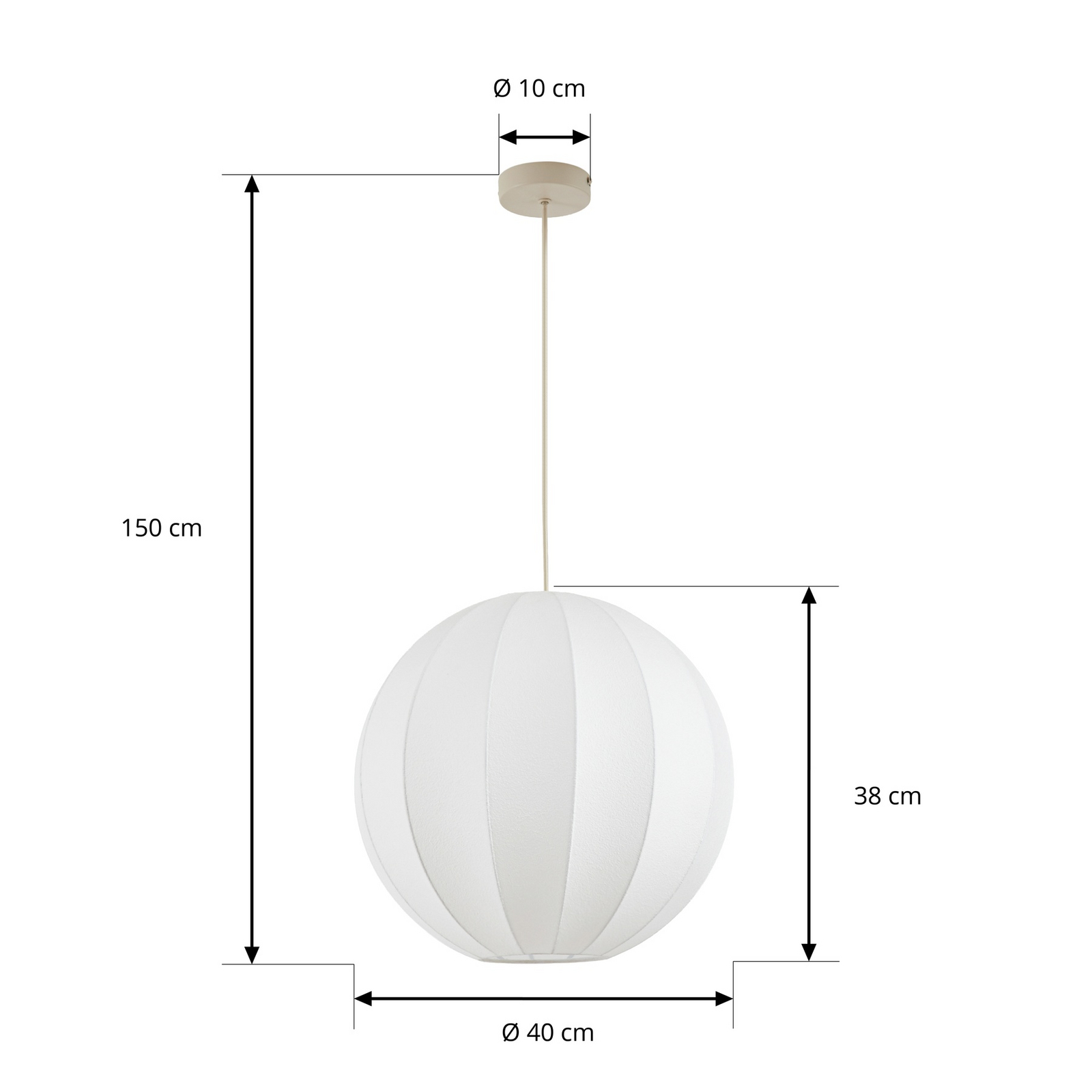 Elovie pendant light, Ø 40 cm, 1-bulb, natural finish - NOLA Elovie pendant light, Ø 40 cm, 1-bulb, natural finish - NOLA