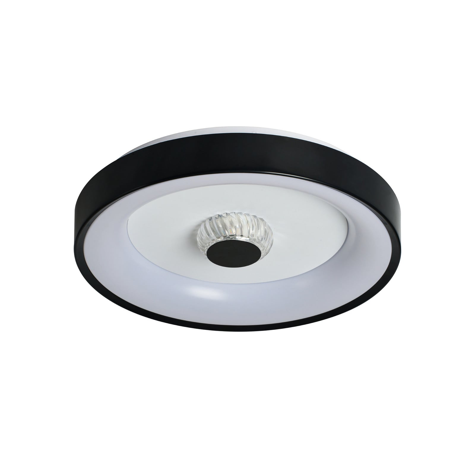 Searchlight Plafonieră LED Polka alb-negru Ø 38 cm fier/acril - Camera de zi / sufragerie - Modern - negru alb - Metal