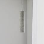 Tube hanging light made of concrete, one-bulb