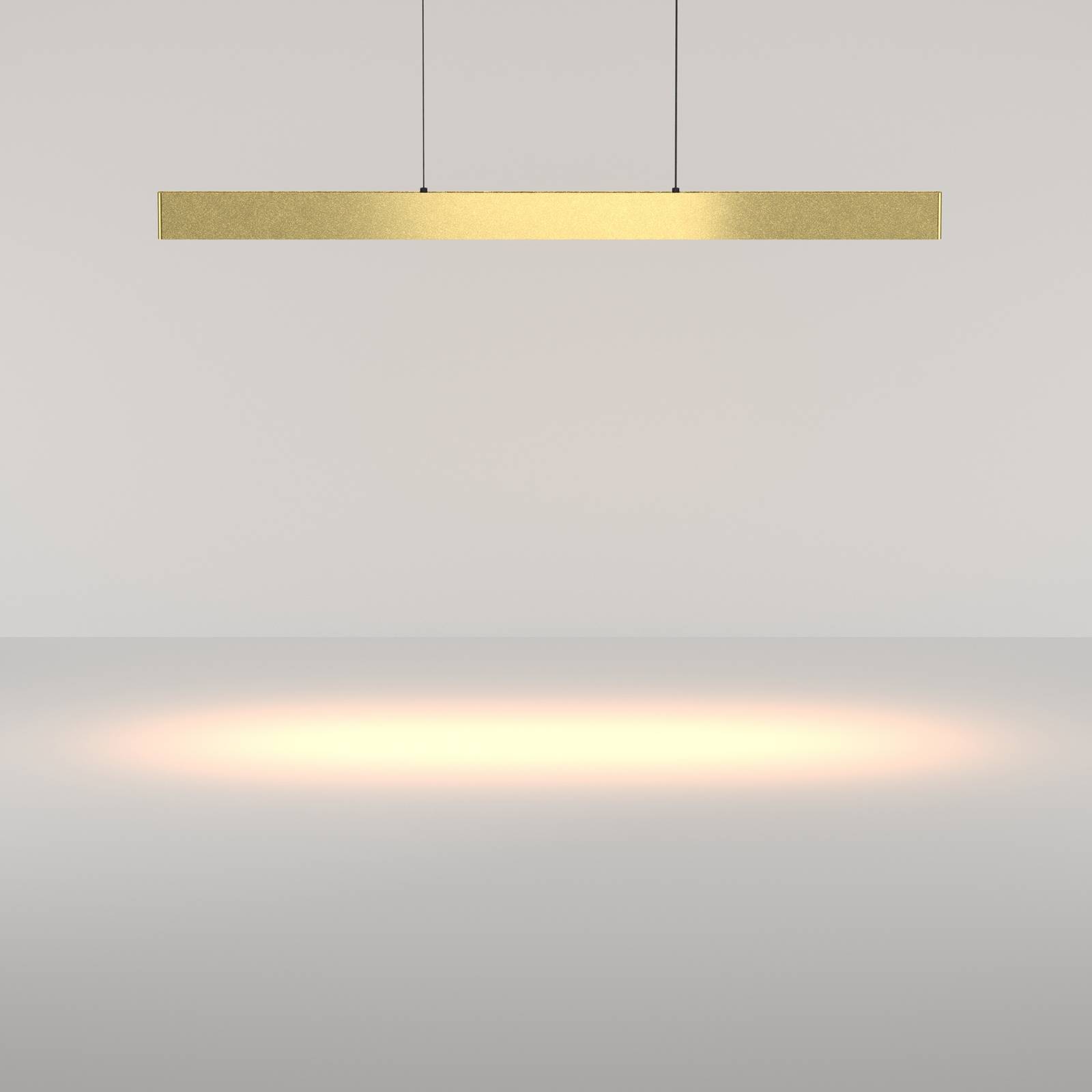 Maytoni Żyrandol LED Ephoria, mosiądz, aluminium, długość 116 cm