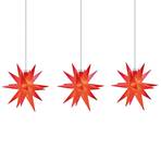 Guirlande Étoile 18 branches, 3 lampes, rouge