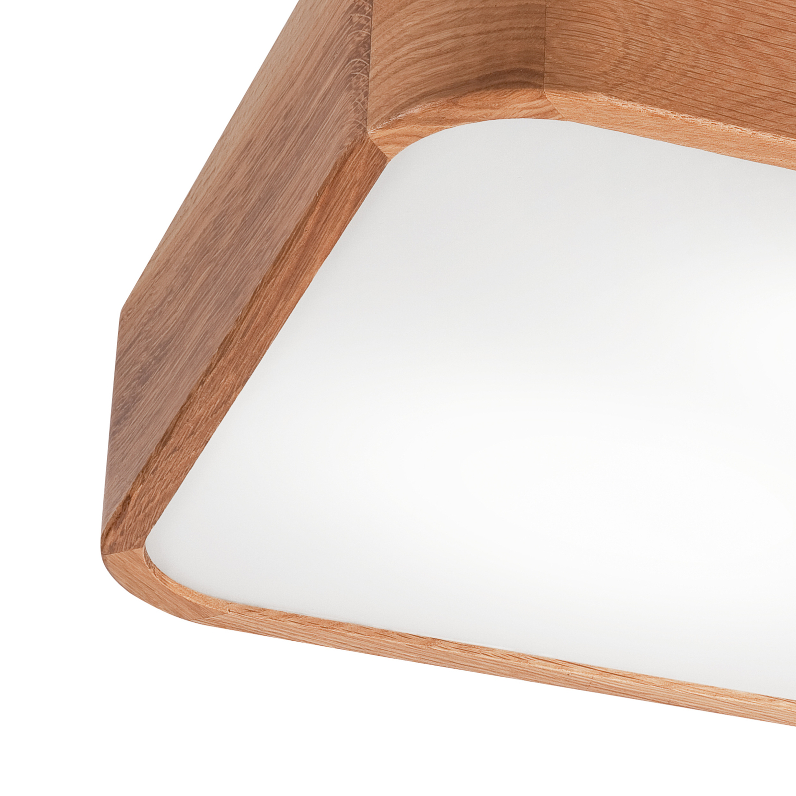 Envostar Gaspar ceiling light angular wood 35x35cm