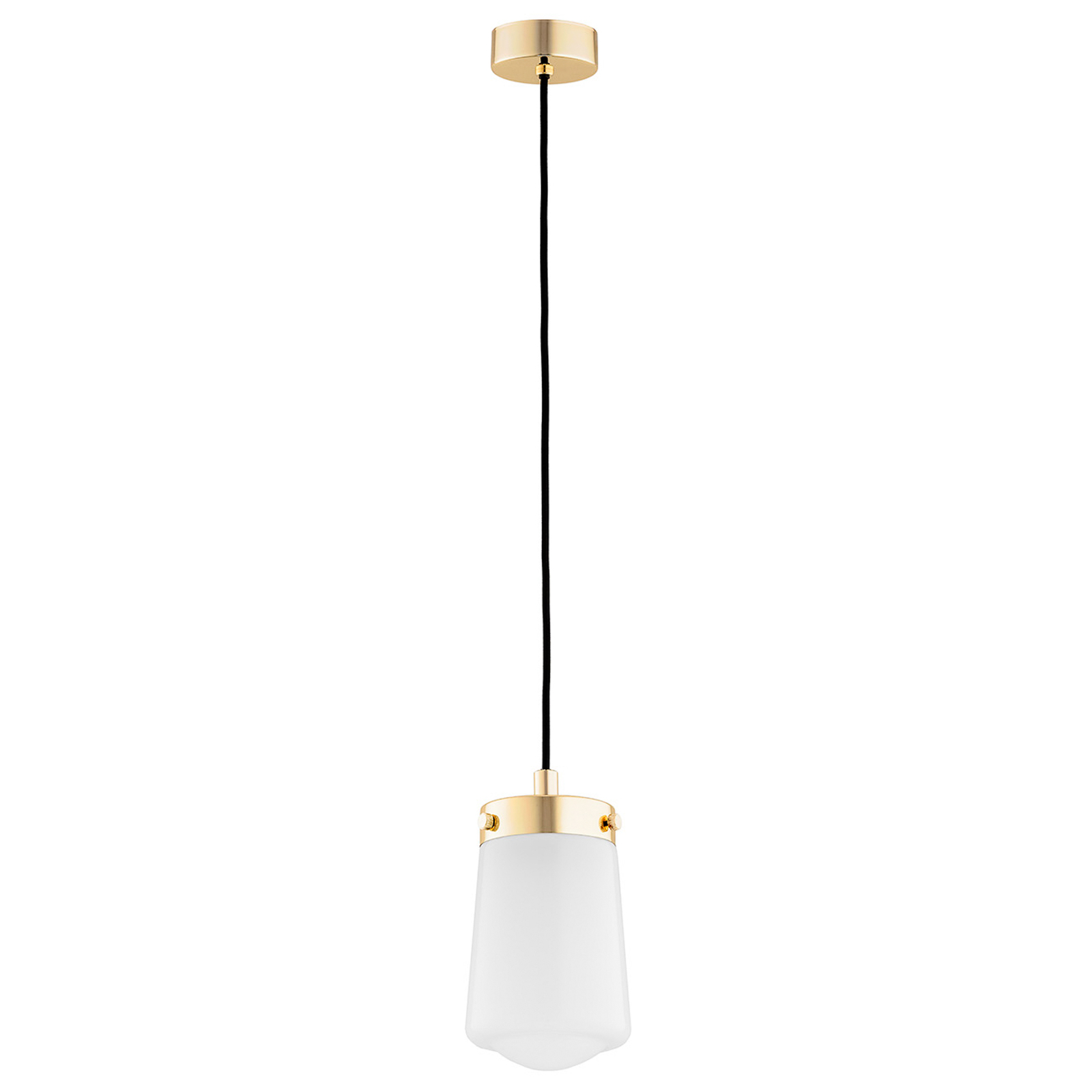 Pasadena hanglamp, 1-lamp, messing/wit