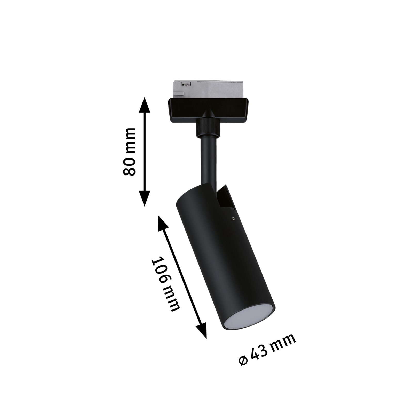 URail Tubo LED-Spot schwarz 3.000 K - Paulmann