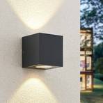 Arcchio Tassnim LED āra sienas lampa pelēka 2 gaismas.