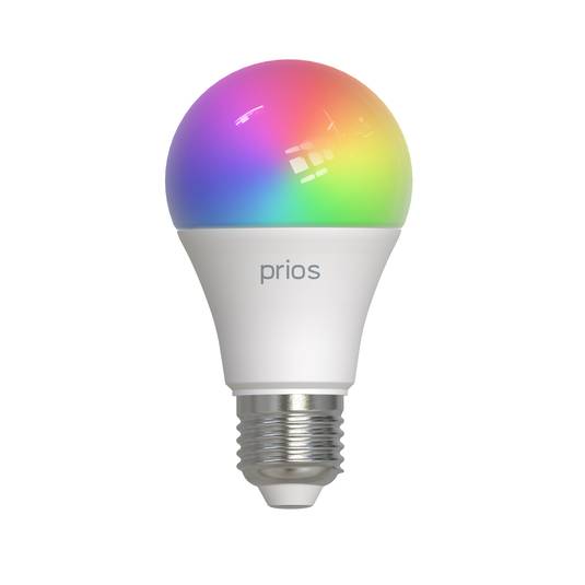 Prios Smart LED, E27, A60, 9W, RVB, Tuya, WLAN, mat, CCT