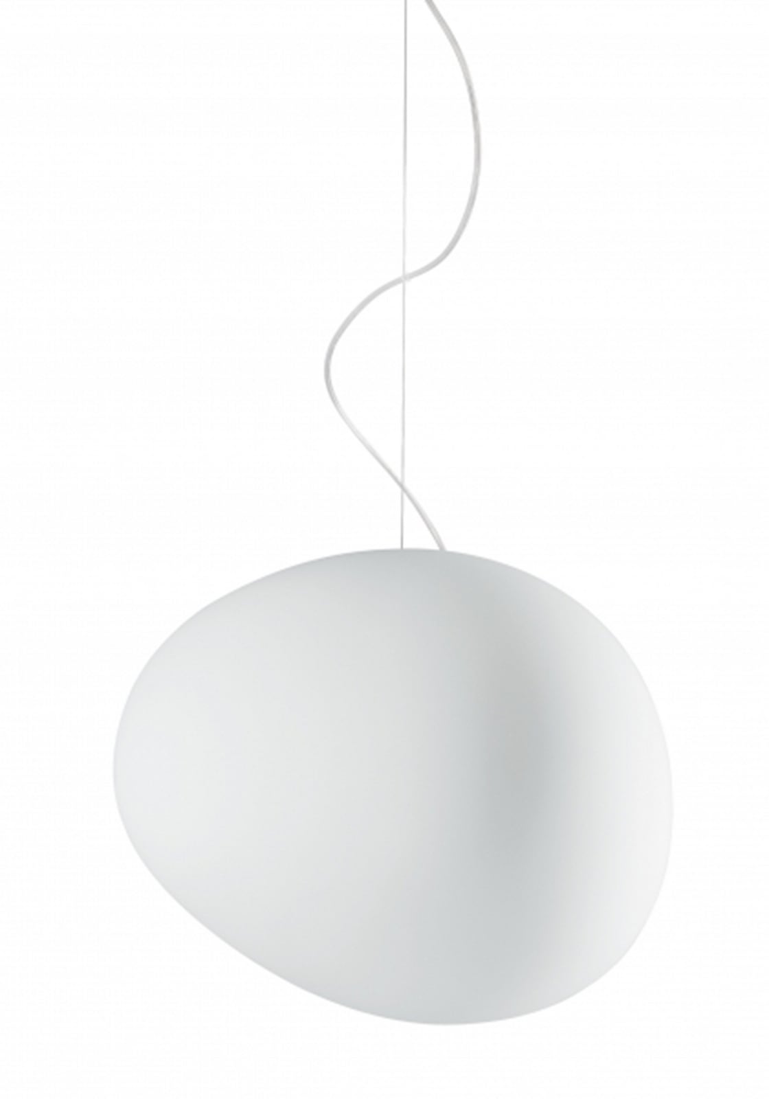 Suspension Foscarini Gregg Medium, blanche, hauteur 26 cm