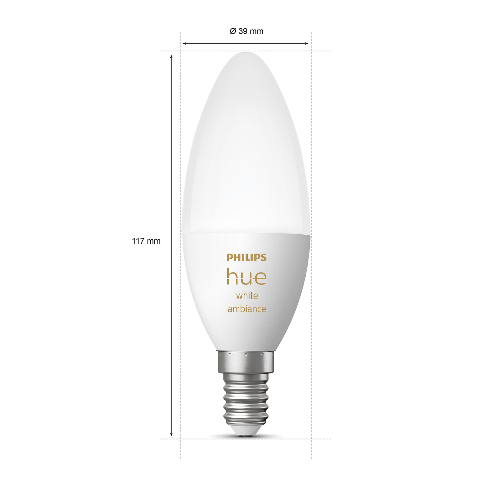 Philips Hue-kynttilälamppu White Ambiance E14 5,2W