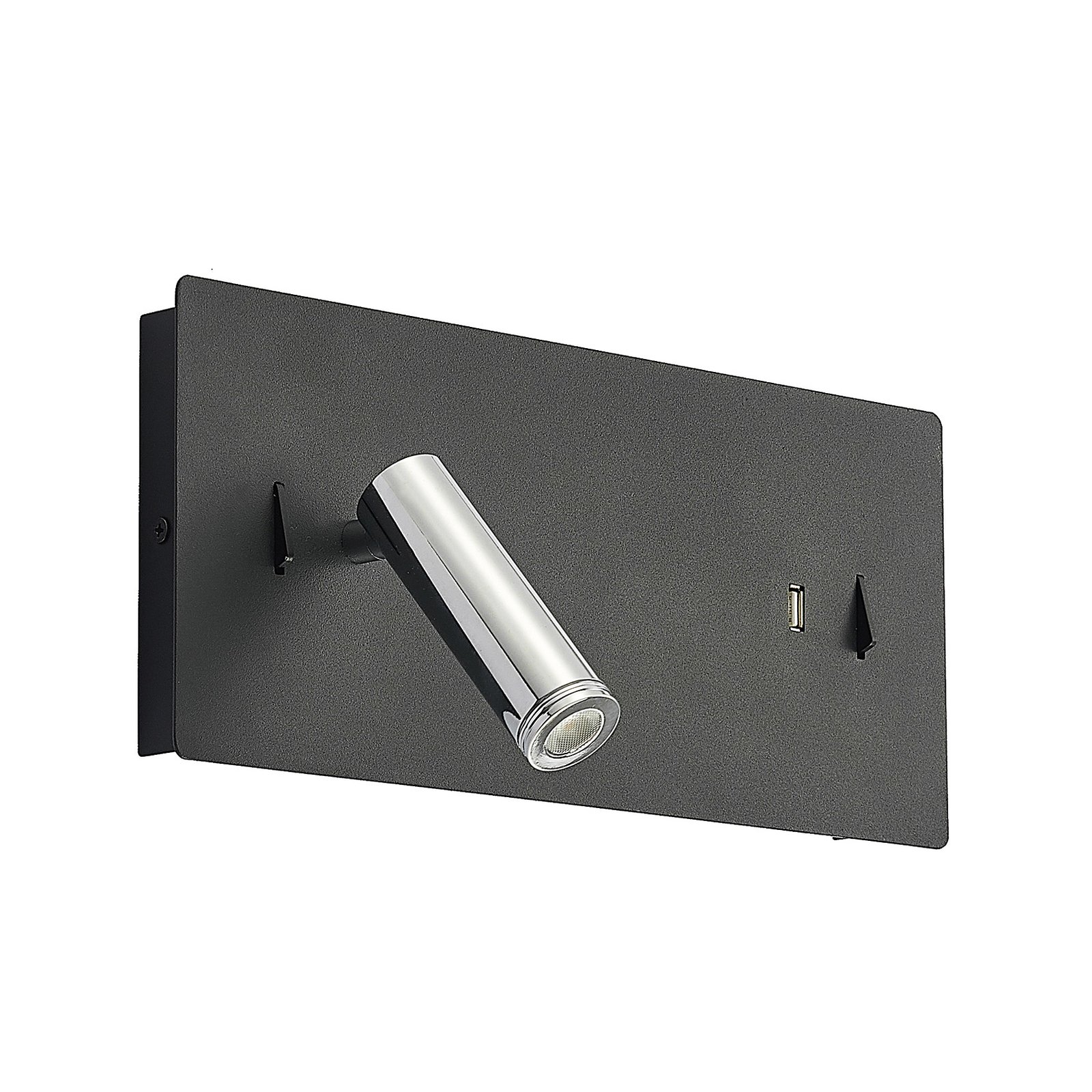 Kimo LED SquareApplique Murale USB Black - Lucande