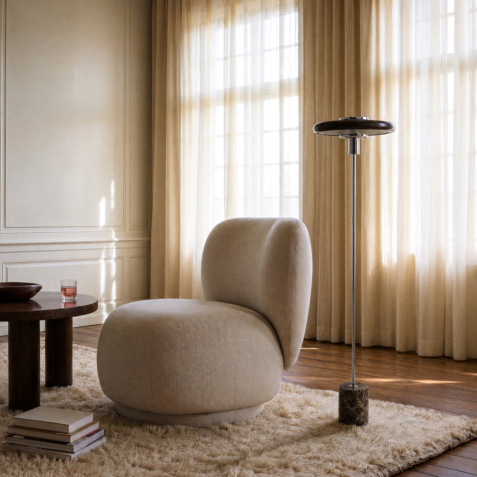 Lampa stojąca Lindby Branford, styl retro, brązowa, metal/marmur Lampa stojąca Lindby Branford, styl retro, brązowa, metal/marmur