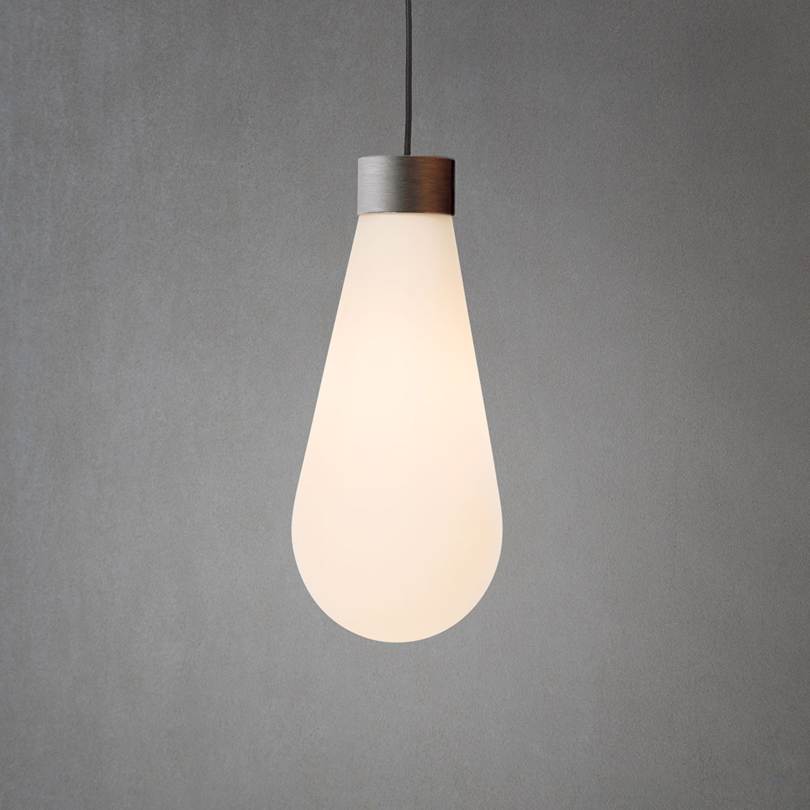 Herstal Tear glass pendant light, for Living / Dining Room, metal, glass, E27, 60 W, energy efficiency: A++, H: 40 cm