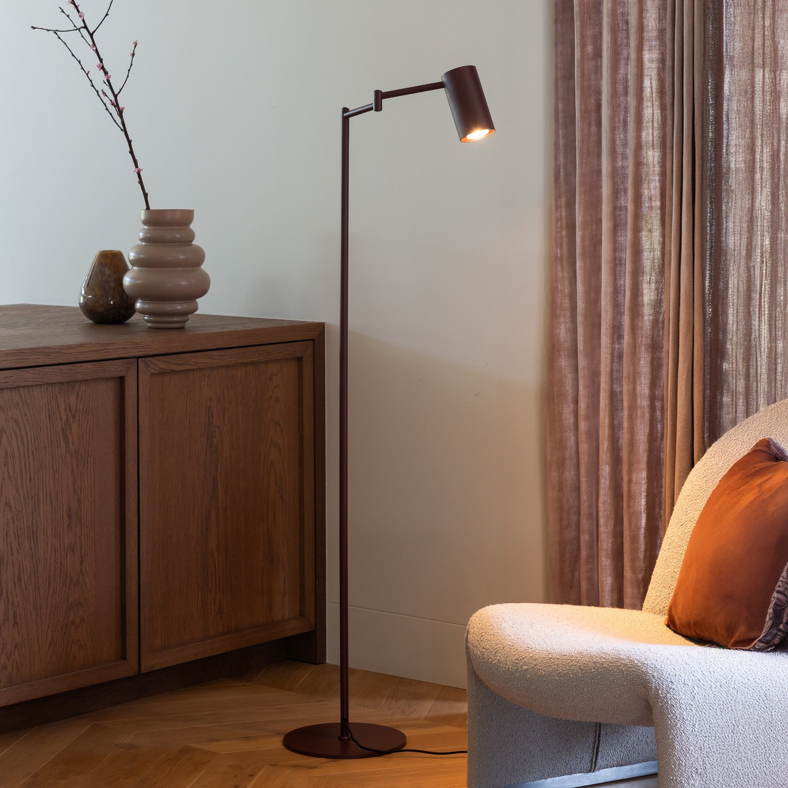 IT'S ABOUT ROMI Stehlampe Bilbao, dunkelrot, Höhe 154 cm