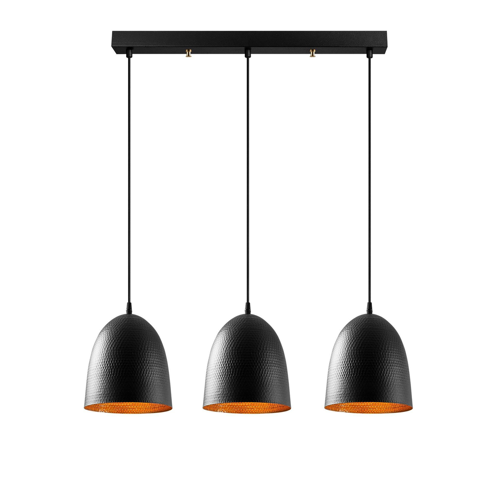 Suspension Tattoo 6173, noir, métal à 3 lampes linear