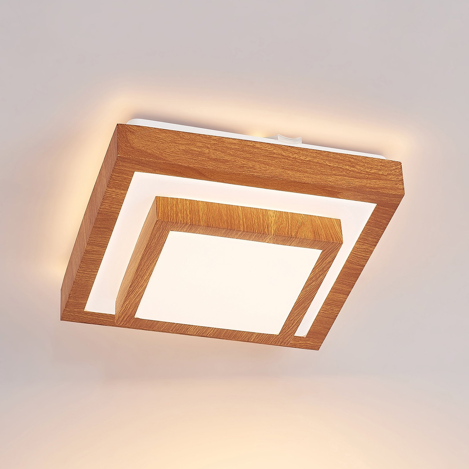Lindby Tiril LED ceiling light, angular, 27 cm