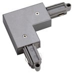 SLV Corner connector for single-circuit track silver-grey