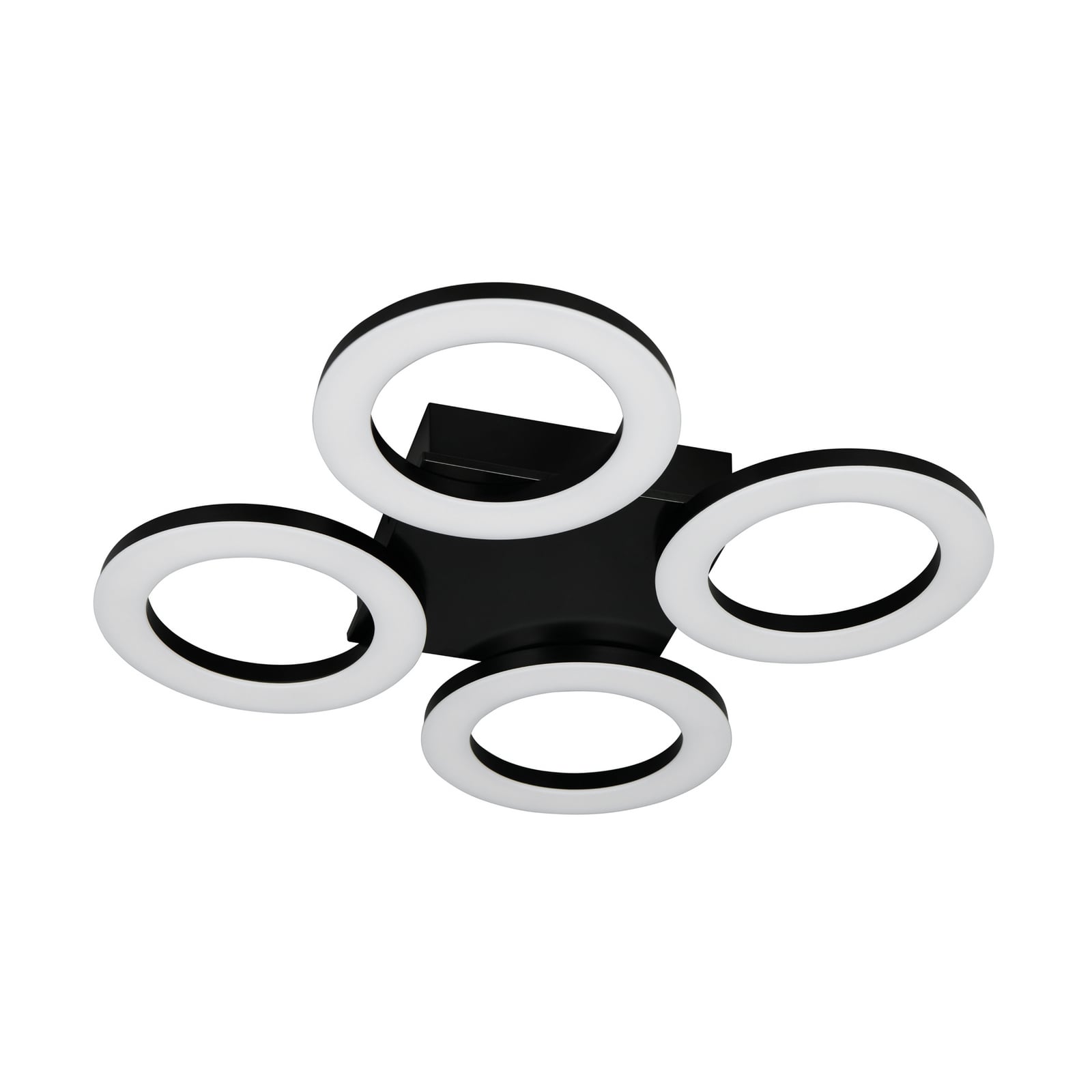 Plafoniera LED Cemi, rotonda, nera, in plastica, 4.000 K