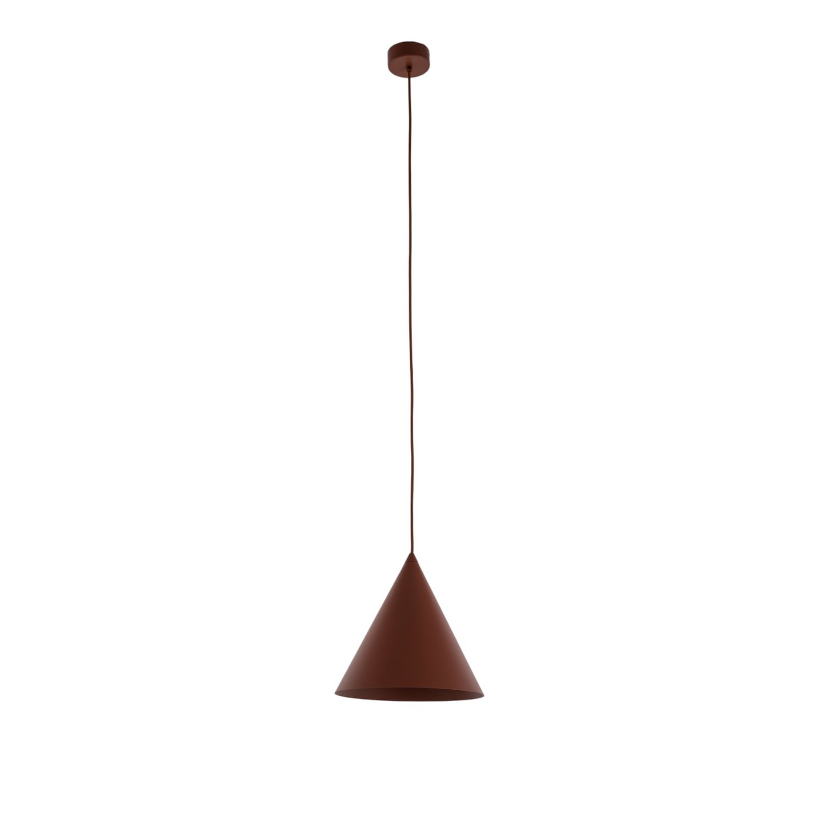 Lampa wisząca Cono, 1-punktowa, Ø 25 cm, ceglastoczerwona