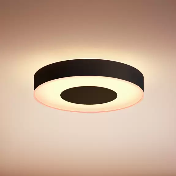 Lampenwelt Philips Hue Xamento LED-Deckenlampe 38cm schwarz