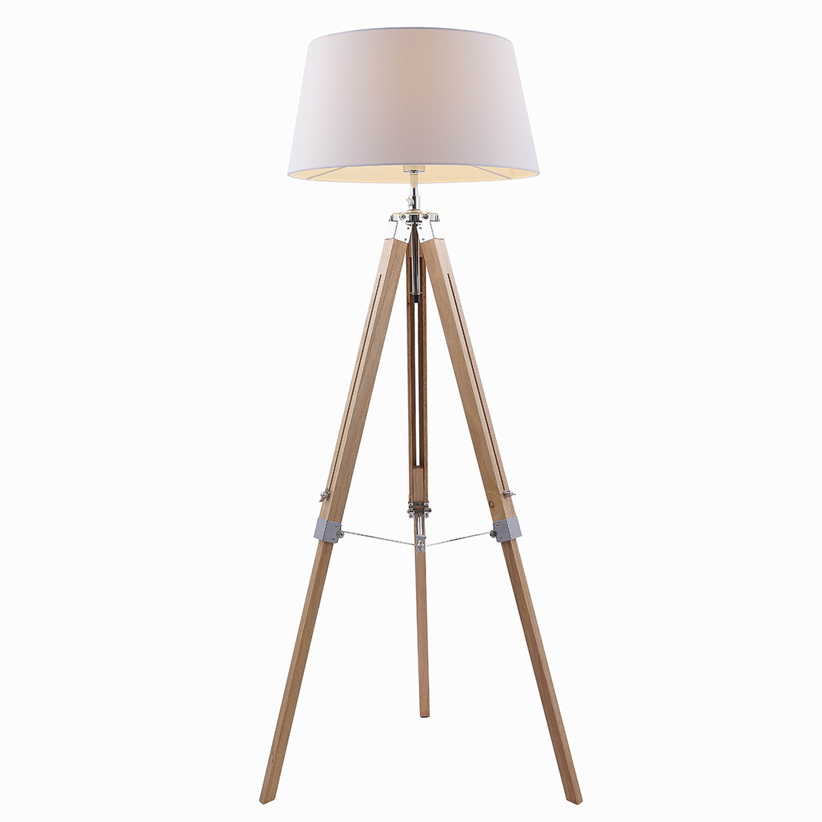 Katie Golvlampa White/Wood - Lindby