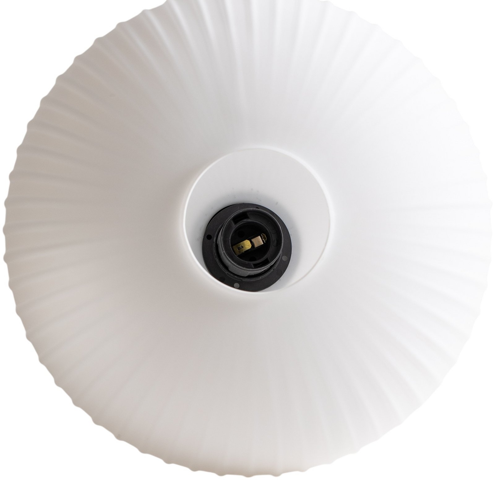 Coco dining table light, Ø 30 cm, black/opal, glass