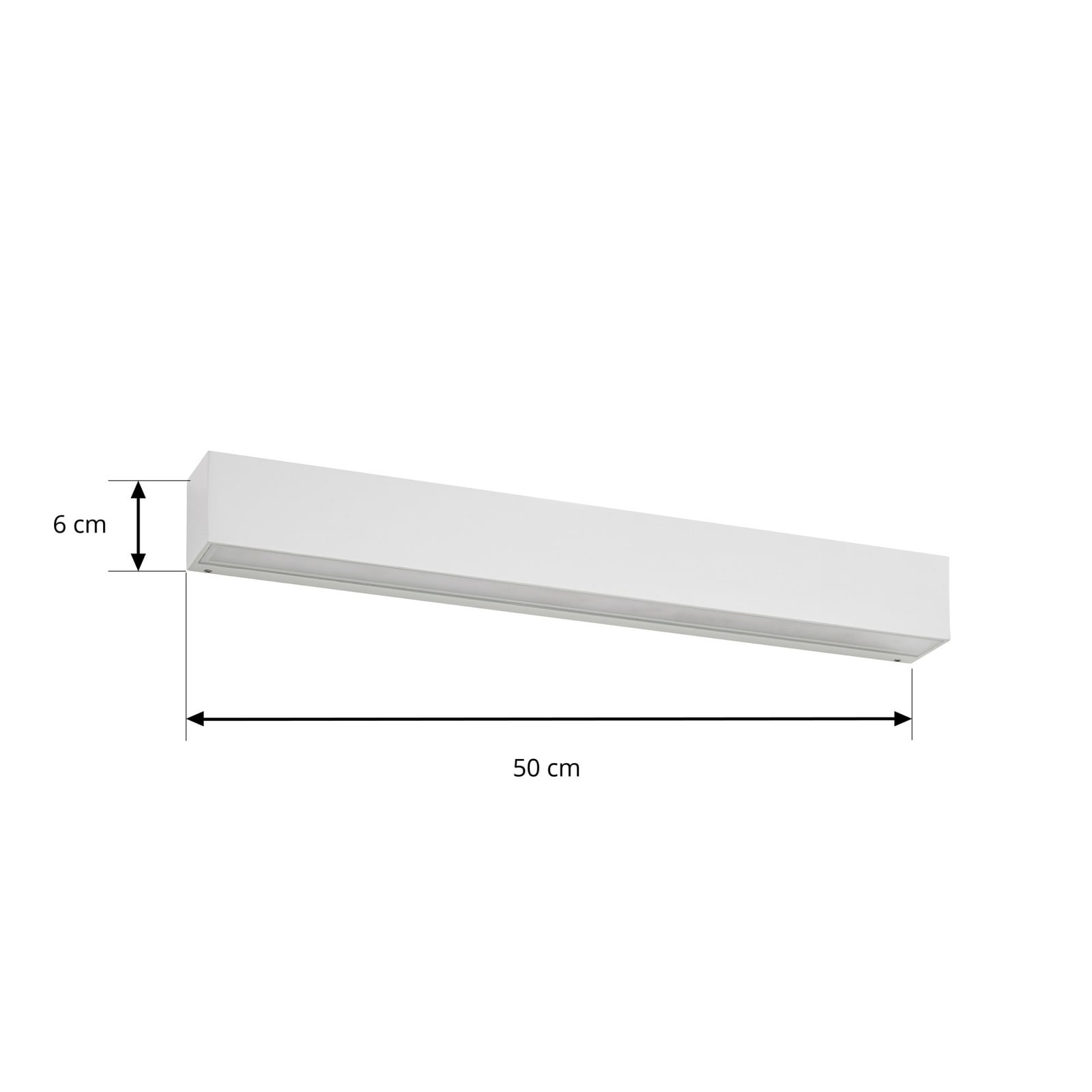 Lucande LED-Außenwandleuchte Lengo, 50cm, weiß, down, 3000K Lucande LED-Außenwandleuchte Lengo, 50cm, weiß, down, 3000K