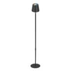 Lampe sur pied LED rechargeable Coloris, noir, RVB, variateur d'intensité,