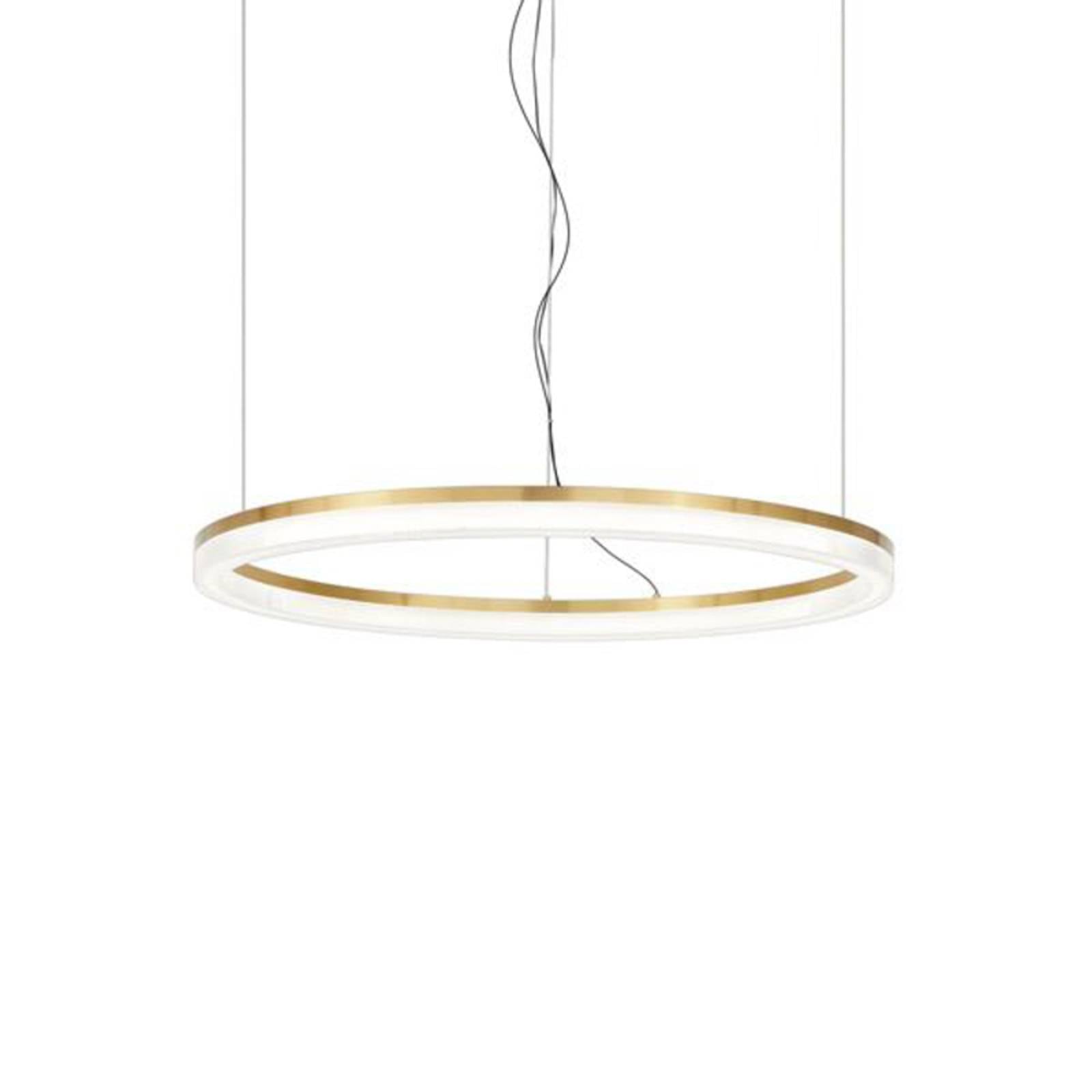 Ideal Lux LED-Hängelampe Crown Ø 60 cm, messingfarben Metall