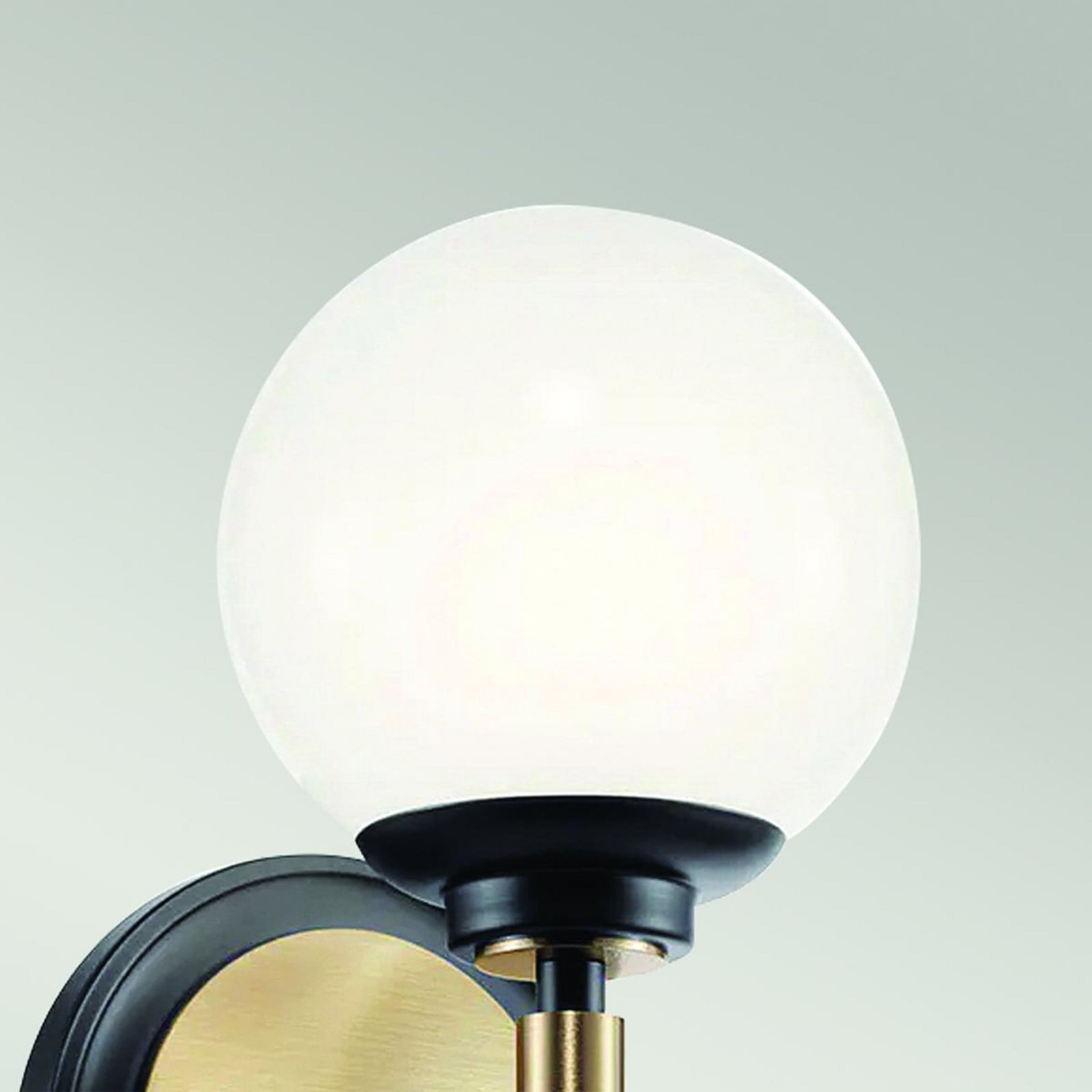 KICHLER Aplică de perete Benno 1 negru-bronz alb oțel sticlă IP44 G9 - Camera de zi / sufragerie - Modern - negru bronz alb - Metal