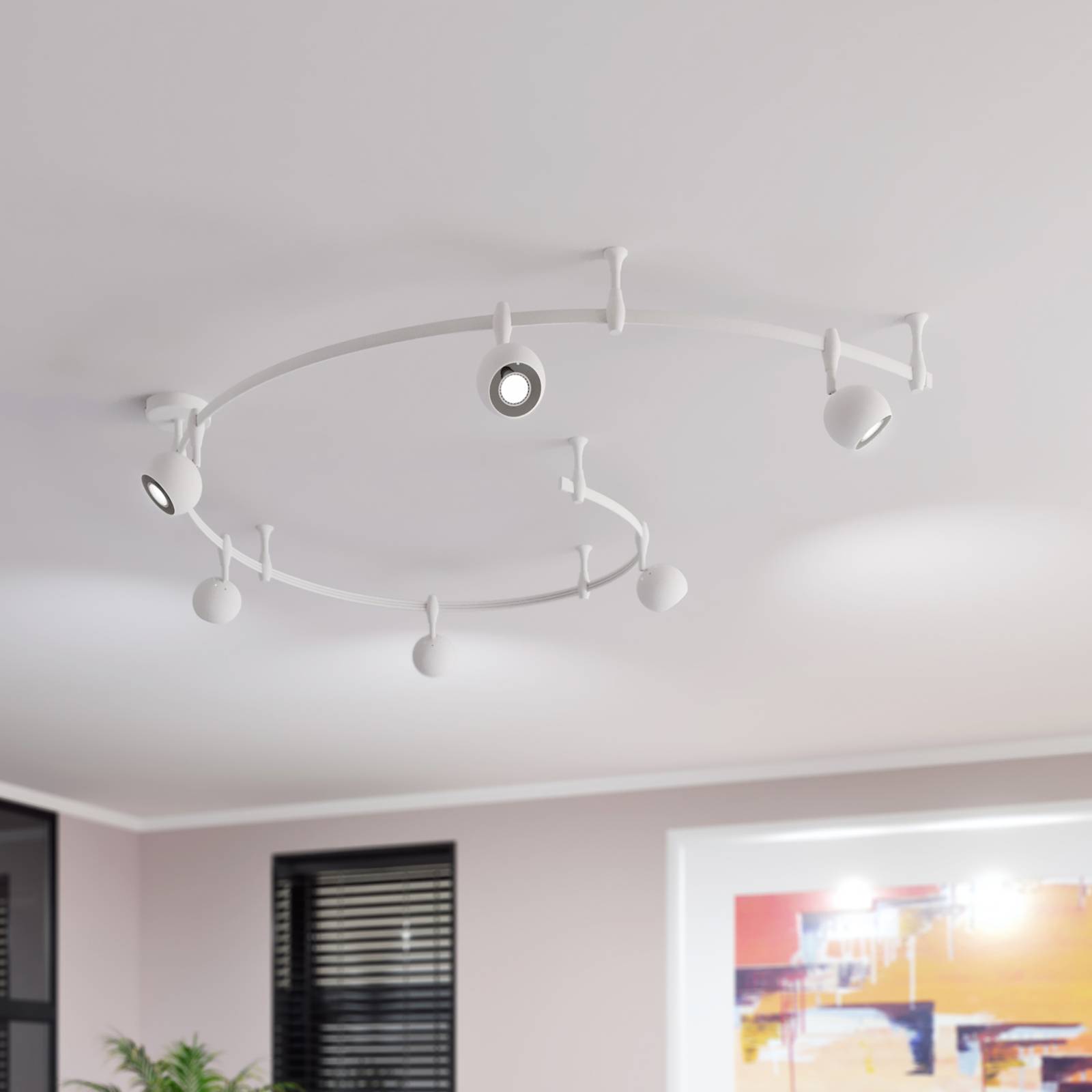 ELC Delila system szynowy, okrągły, biały piaskowy