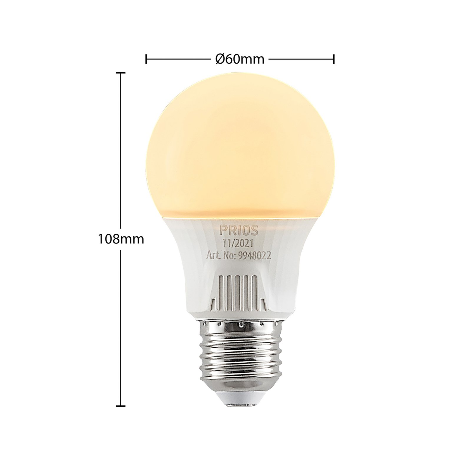 LED-lampa E27 A60 7W vit 3 000K 10-pack