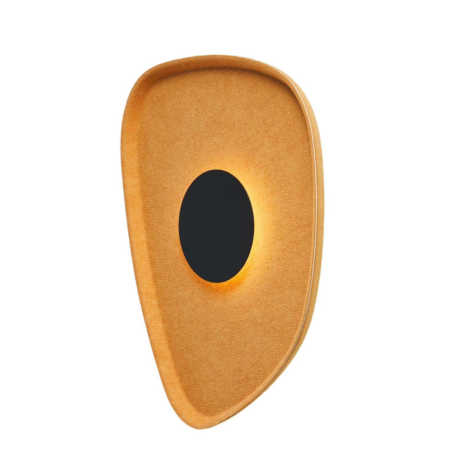 LOOM DESIGN LED wall light Cozy, yellow, felt, 40 x 31 cm