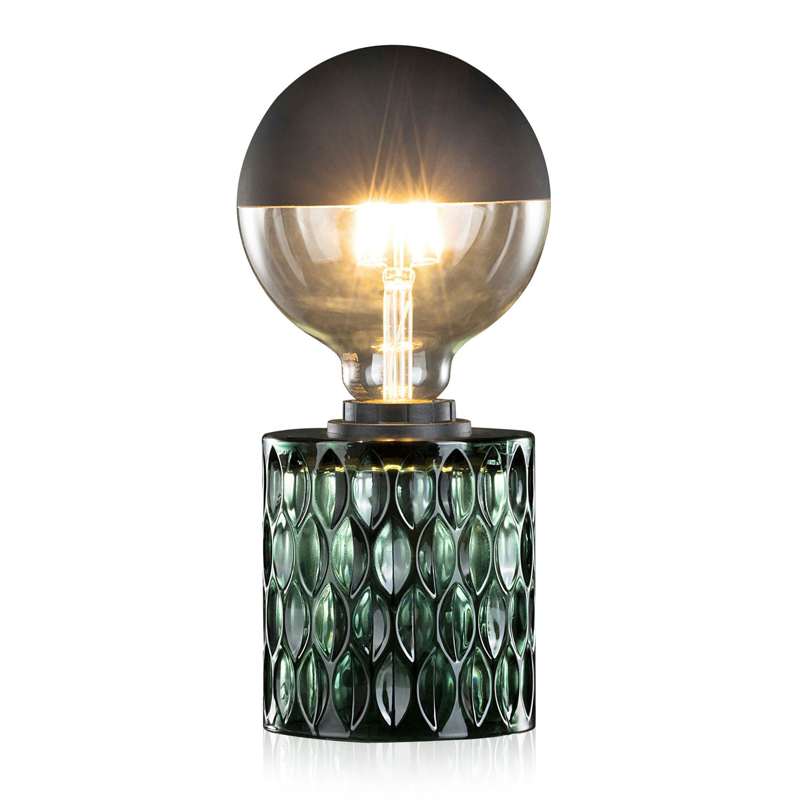 Moreel credit fictie Pauleen Crystal Magic tafellamp van groene glas | Lampen24.nl