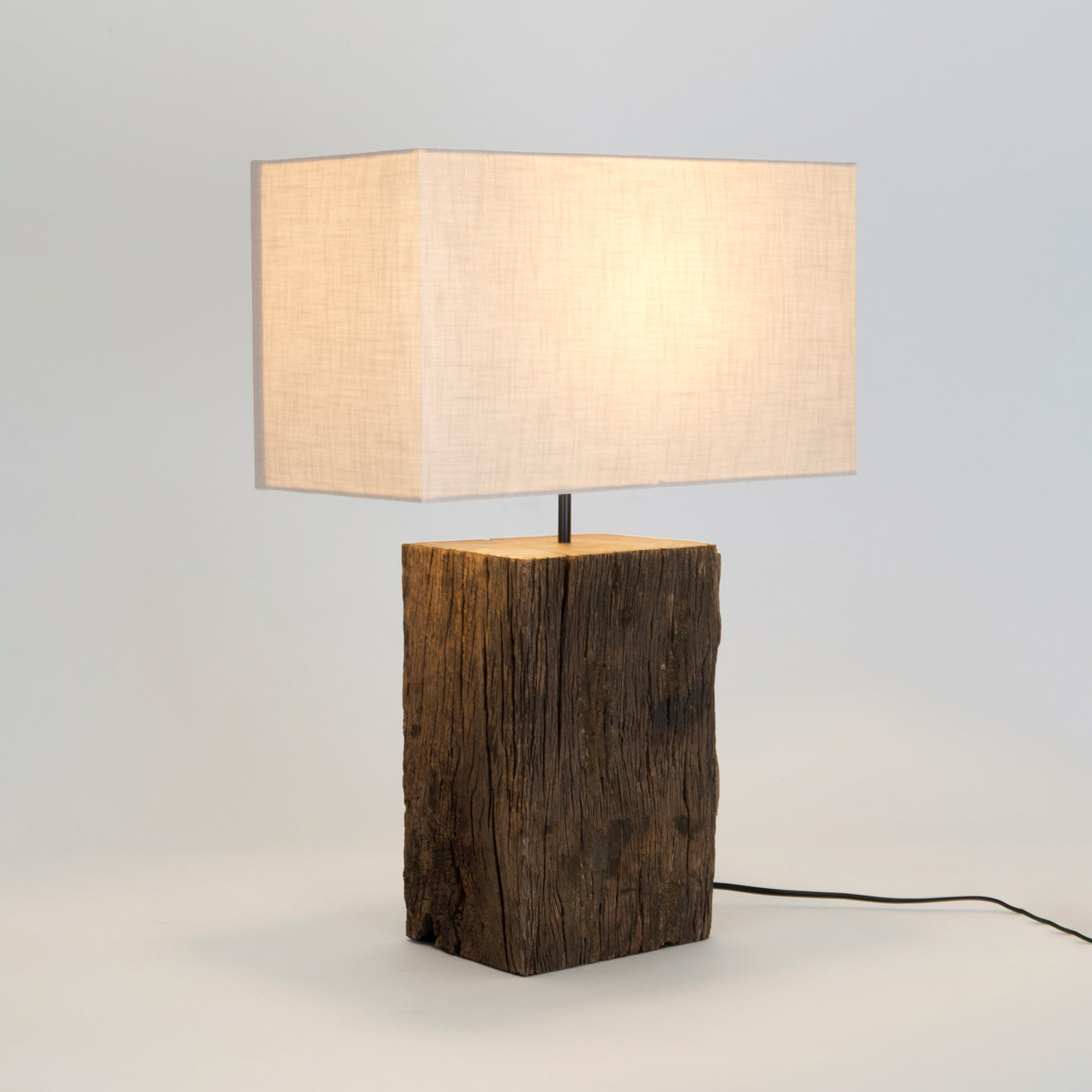 Lampă de masă Montecristo, culoare lemn/bej, înălțime 59 cm, lemn