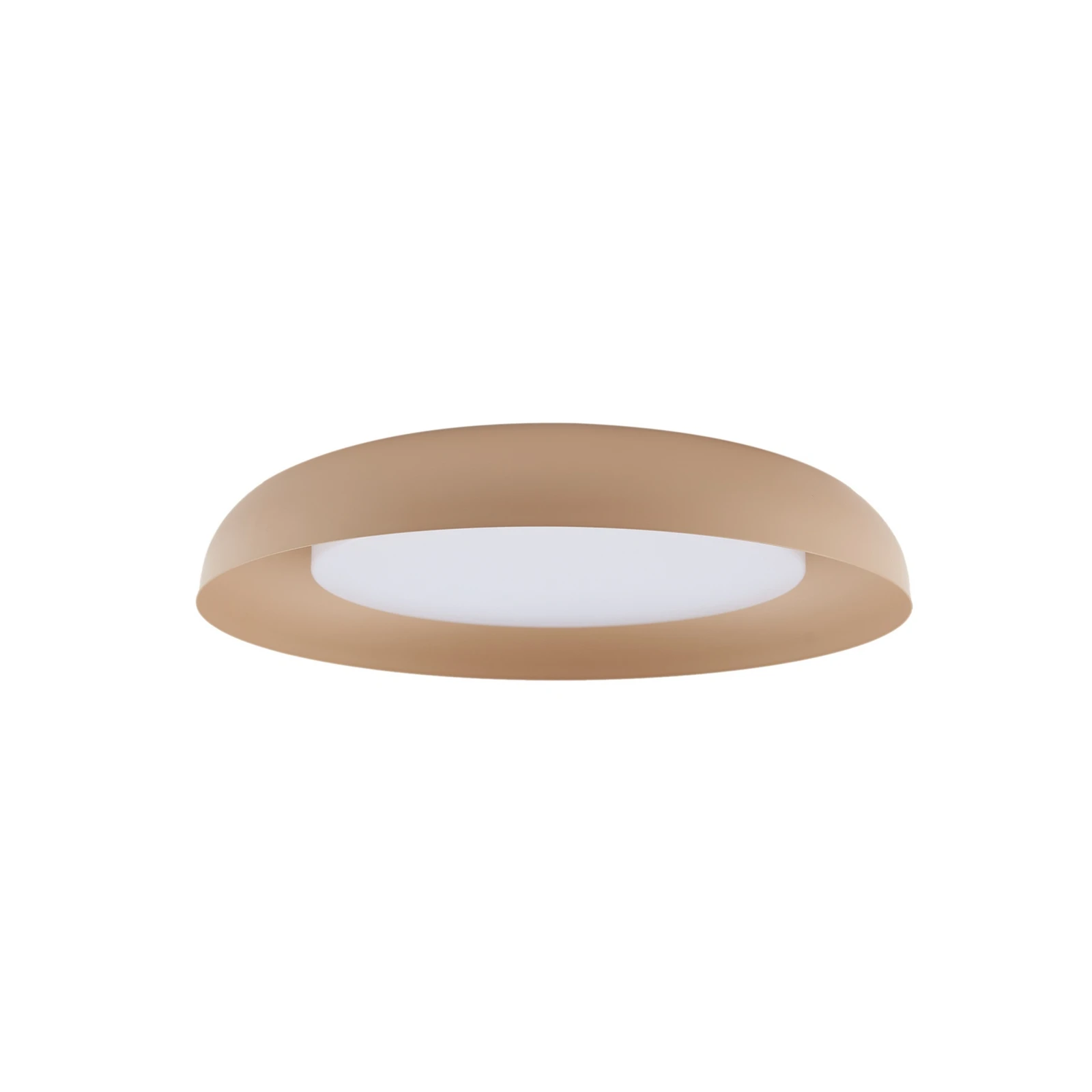Lindby LED laevalgusti Florie, beež, metall, Ø 40 cm