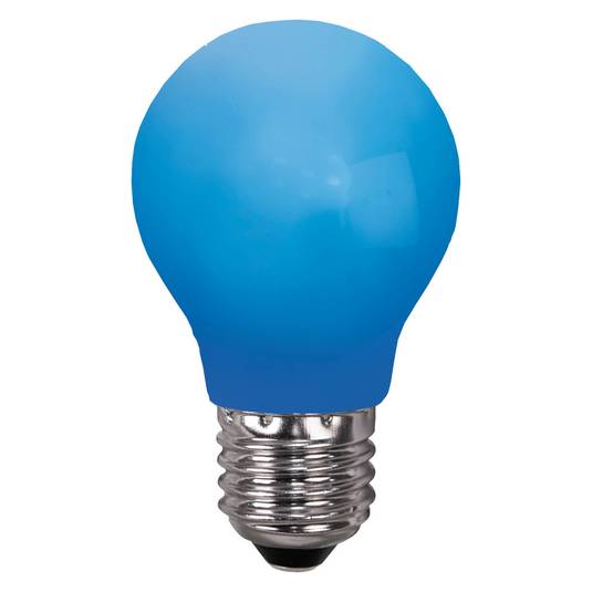 LED-lampe E27 for eventyrlys, bruddsikker, blå
