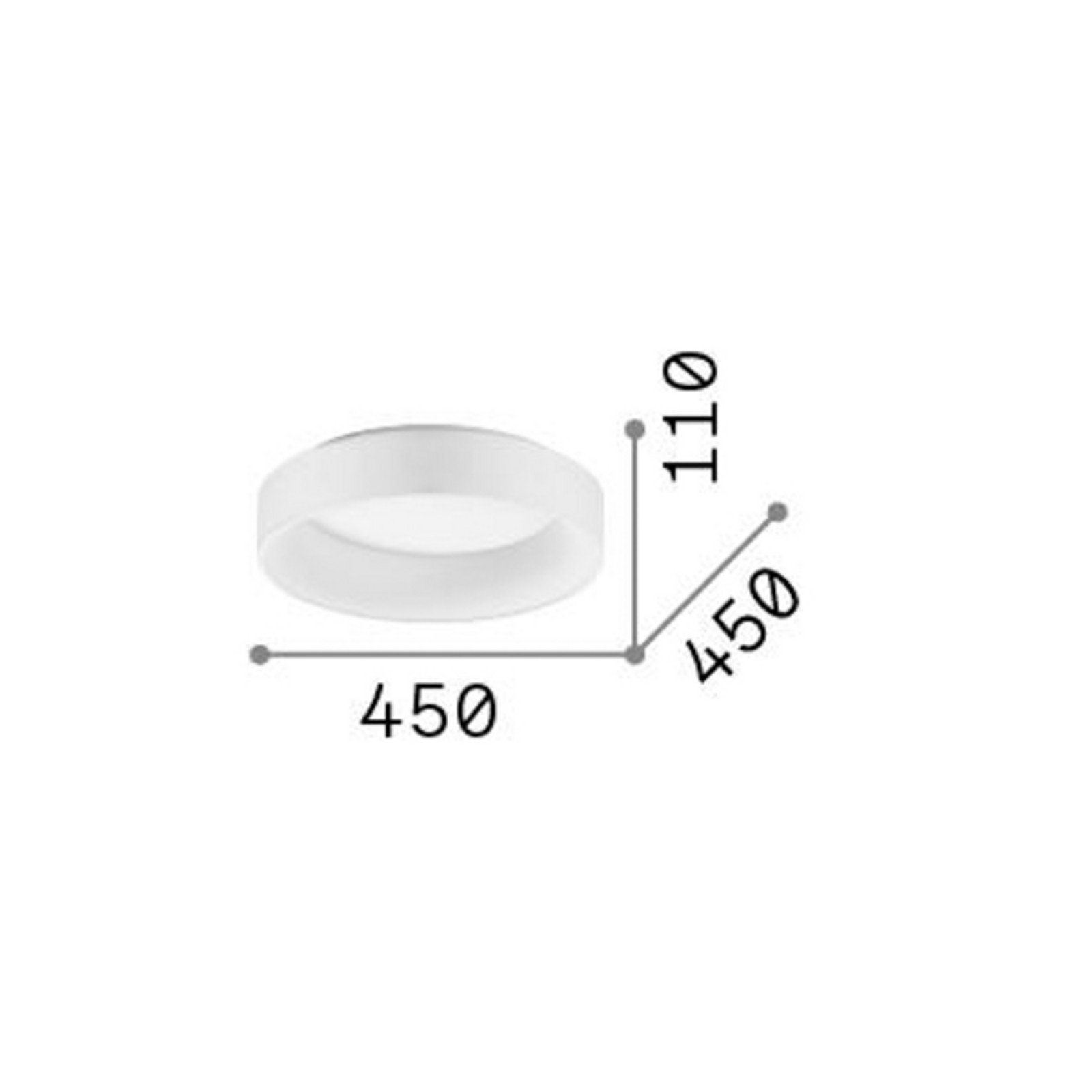 Ideal Lux Plafonieră cu LED Ziggy negru Ø 45 cm metal