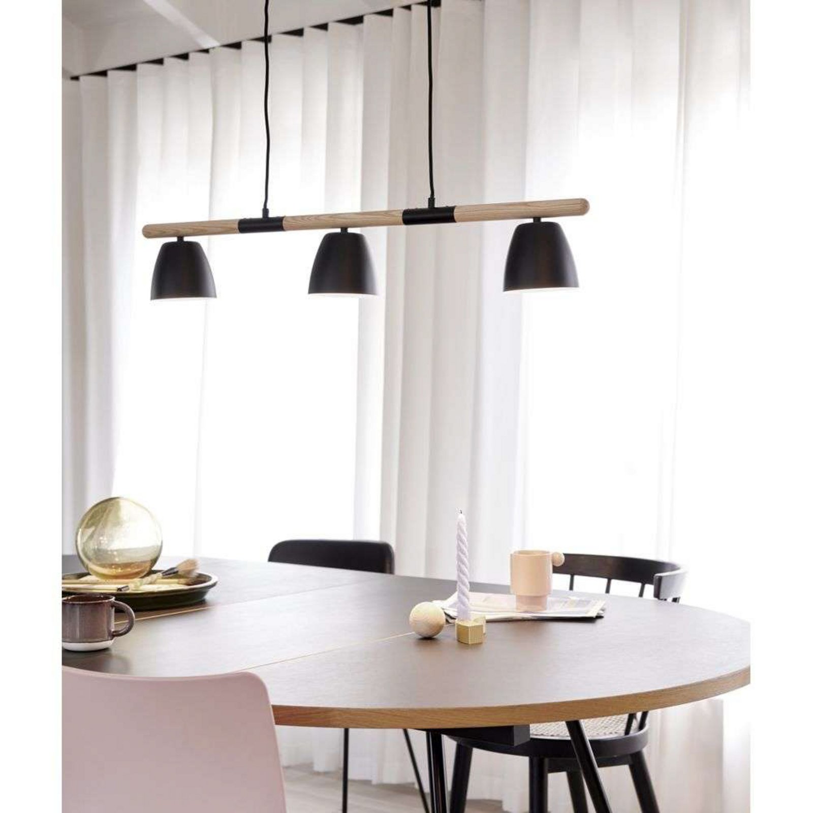 Theo 3 Lustră Pendul Black - Nordlux