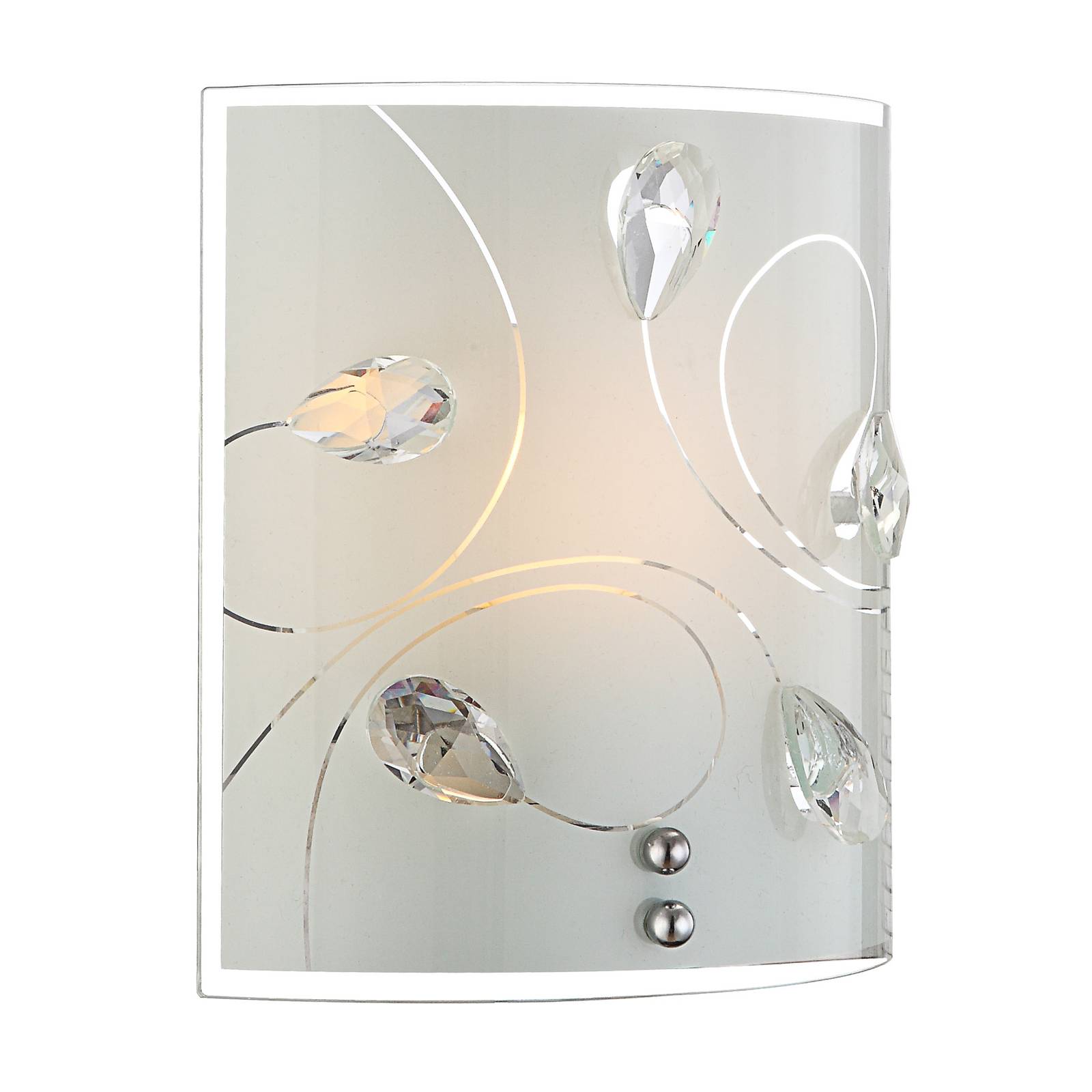 Alivia wall light, glass, crystals