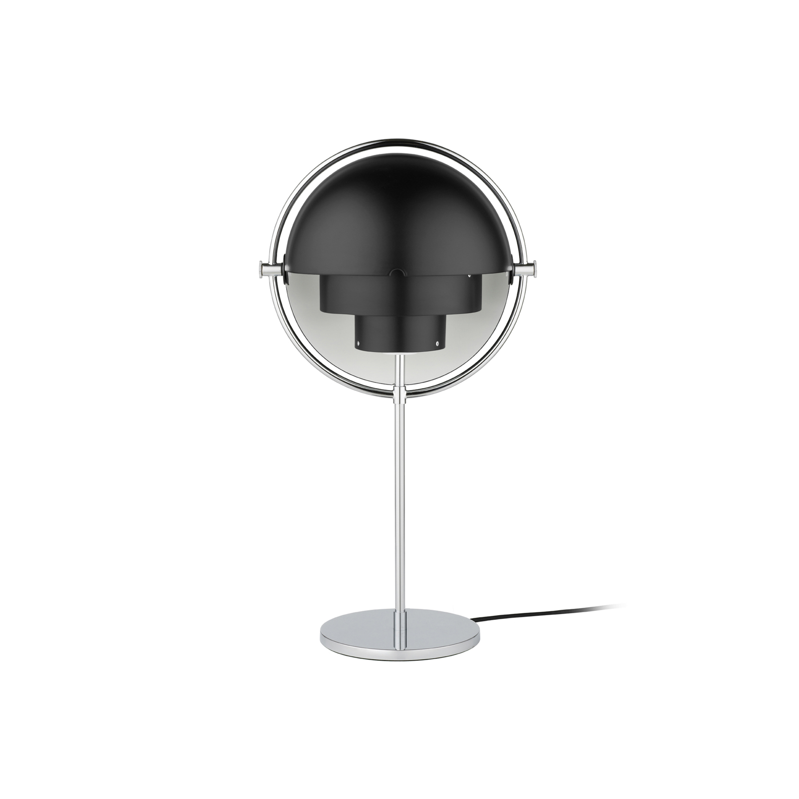GUBI Tischleuchte Multi-Lite, Höhe 50 cm, Gestell chrom