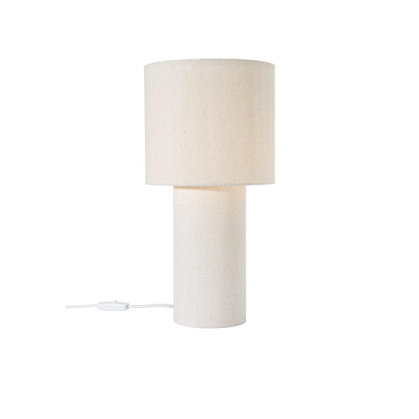 PR Home tafellamp Leah, beige, hoogte 46 cm, textiel