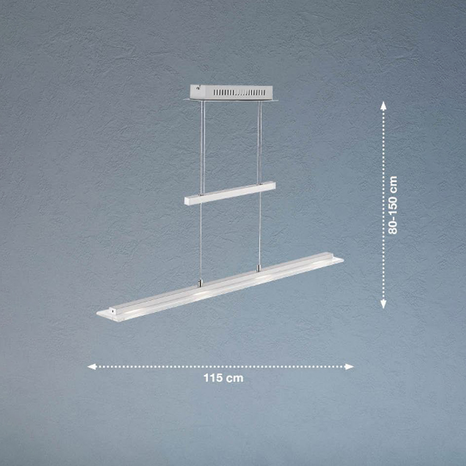 FISCHER & HONSEL Lampă suspendată LED Tenso nichel 115 cm metal CCT dimabil - Camera de zi / sufragerie - modern - nichel mat crom