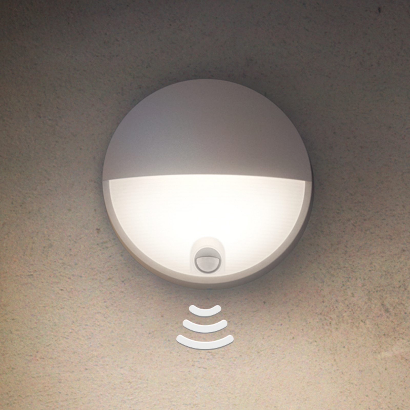 PHILIPS Modern LED wall light Capricorn with sensor, aluminium, plastic, 6 W, energy efficiency: A+