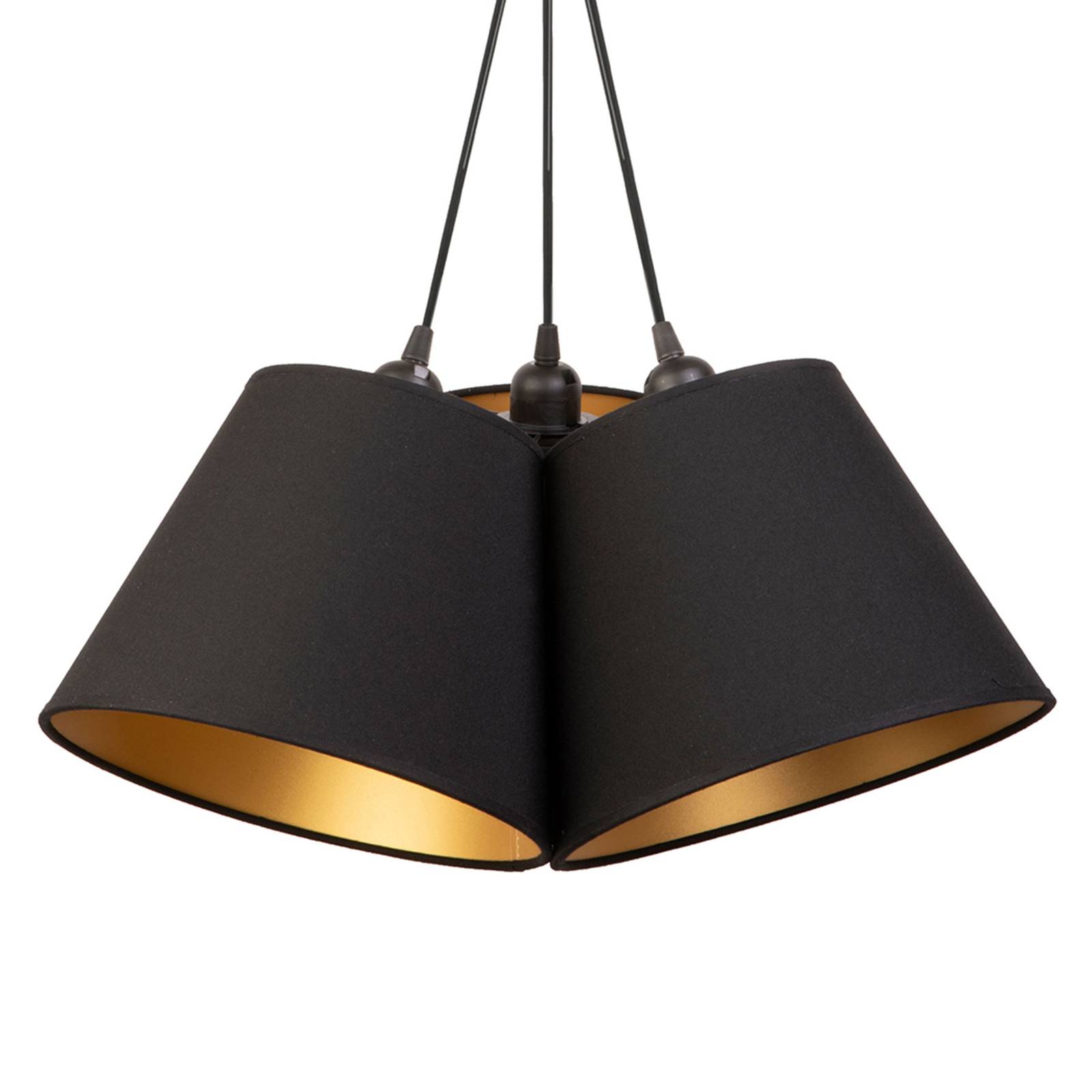 Euluna Suspension Twiggy à 3 lampes noire