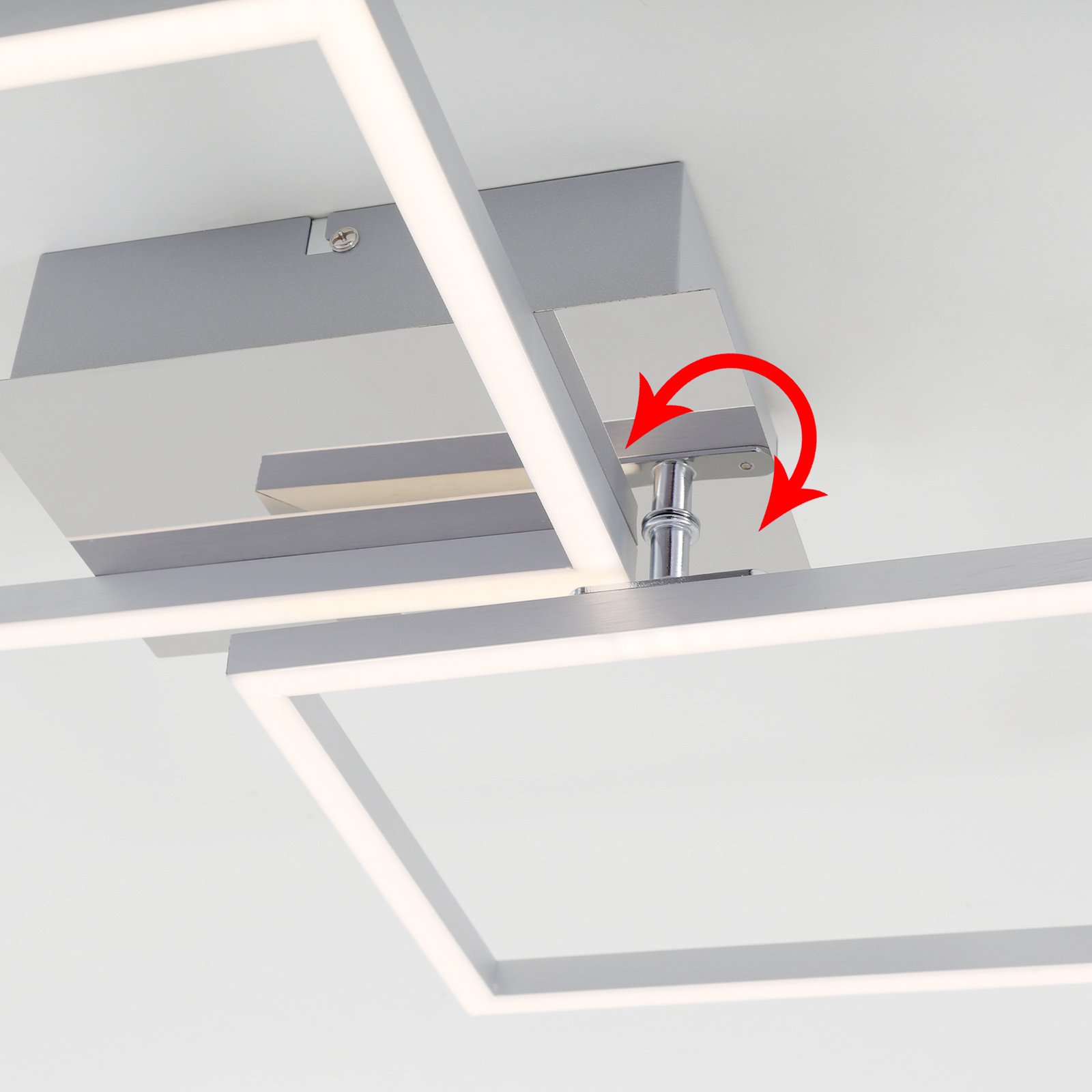 3149-018 LED ceiling light, two squares