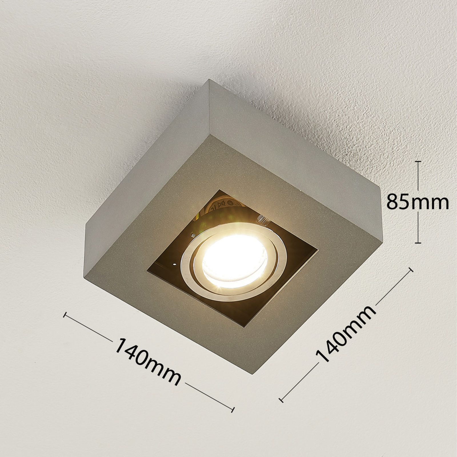 LED Deckenleuchte Deckenlampe Vince Aluminium GU10 LED Lampenwelt Wohnzimmer 